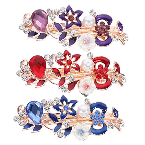 WOONEKY 3stücke Teiliges Wasserstein Haarschmuck Mit Perlen Und Strass Für Mädchen Haarspangen Für Weihnachten Und Festliche Anlässe von WOONEKY