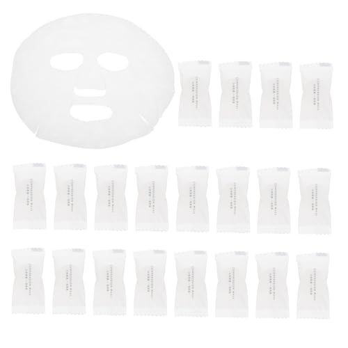 WOONEKY 30 Stück Komprimierte Einweg Gesichtsmaske aus Reiner Baumwolle Hautfreundliches Saugfähiges Beauty Maskenpapier für DIY Gesichtspflege zu Hause Sanfte Anwendung für Hauttypen von WOONEKY