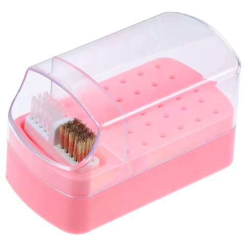 WOONEKY 30löcher Nail Drill Bits Aufbewahrungsbox Mit Reinigungsfunktion Organizer Für Nagelbohrer Tragbar Und Ergonomisch Für Maniküre Und Nageldesign von WOONEKY