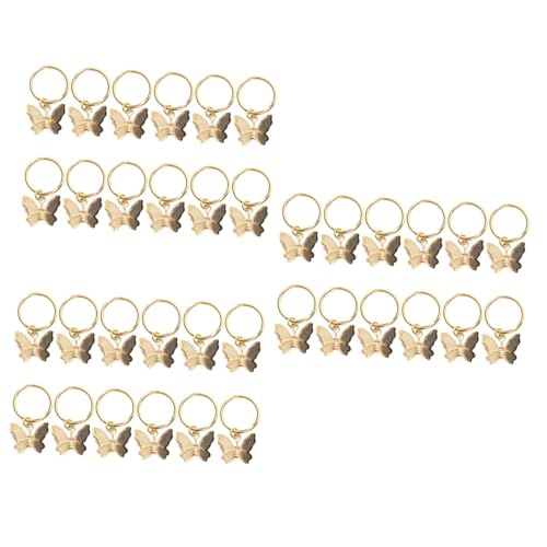 WOONEKY 36stücke Dreadlocks Mit Schmetterlings-design Haar Schmuck Für Zöpfe Und Dreadlocks Dekorative Haarschmuck Für Kreative Frisuren von WOONEKY