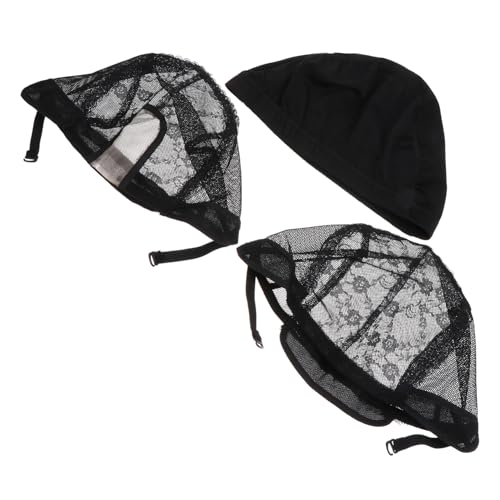 WOONEKY 3stücke Netzkappe Für Perücken Damen Langlebiges Netz Waschbar Und Wiederverwendbar Haar Accessoires Für Perücken Und Tänze von WOONEKY