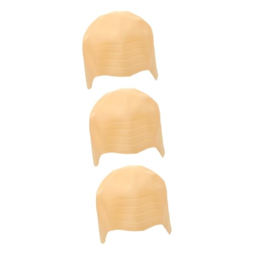 WOONEKY 3stücke Makeup Glatzkappe Für Halloween Und Cosplay Elastische Glatze Für Erwachsene Für Kreative Kostüme Und Verkleidungen von WOONEKY