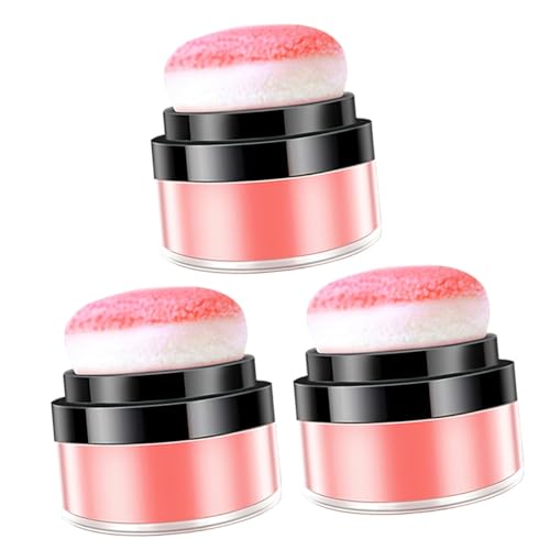 WOONEKY 3St Ölabstreifkissen erröten maquillaje Make-up erröten Kissen Make-up Puderrouge Kitt Rouge freundinnen valentine's day Schimmerpuder Gesicht schimmerndes Rouge Plastik Rosy von WOONEKY