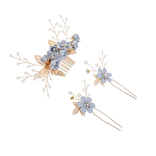 WOONEKY Haarspangen-set Für Hochzeiten 3-teilig U-förmige Haarnadeln Blumen-design Für Frauen von WOONEKY