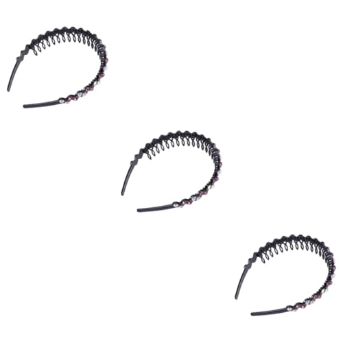 WOONEKY 3 Stücke Zahn Stirnband Kristall Haar Hoop Mädchen Hairhoop Kamm Stirnband Mode Schönheit Werkzeug von WOONEKY