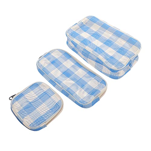 WOONEKY 3stücke Kosmetik Reisetasche Mit Reißverschluss Make-up Tasche Für Damen Kulturbeutel Tragbare Aufbewahrungstasche Für Reisen Camping Und Heimgebrauch von WOONEKY