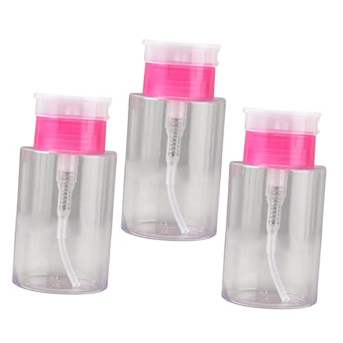 WOONEKY 3stücke Druckflasche Für Nagellackentferner Leere Pumpflasche Für Make-up Entferner Und Flüssigkeiten Tragbar Und Nachfüllbar Mit Deckel von WOONEKY