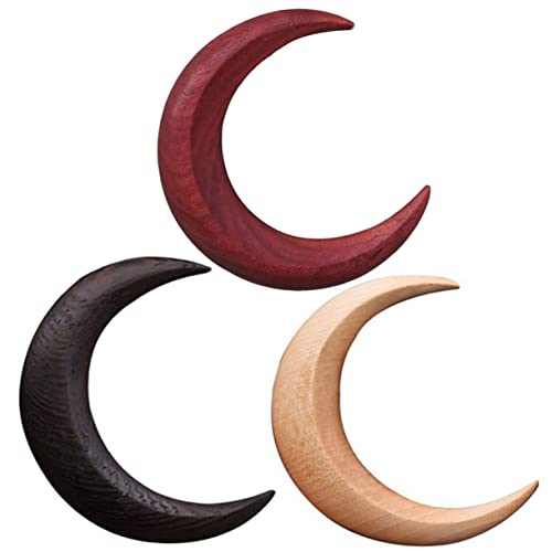 WOONEKY 3stücke Mond-haarstab Holz-haarstab Dutt-haargabel Kreative Haargabel Haarstyling-tool Für Frauen Und Mädchen von WOONEKY