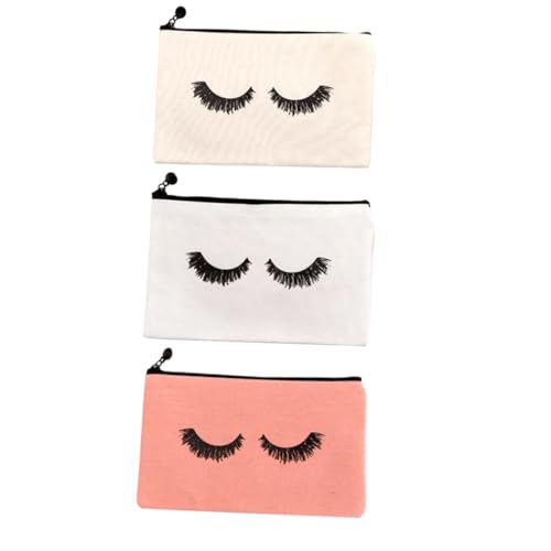 WOONEKY 3 Stück Kosmetiktaschen Für Reisen Multifunktionale Schminktaschen in Schwarz Kosmetikbeutel Für Damen Für Lippenstift Gesichtsbehandlungen Und Toilettenartikel Kompakt Und von WOONEKY