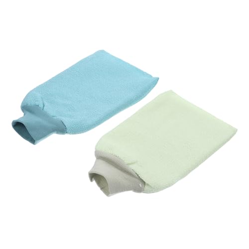 WOONEKY 3stücke Teiliges Peeling-handschuhe Doppelseitige Exfoliating Gloves Für Körperpflege Für Männer Und Frauen Zur Sanften Hautreinigung Durchblutung von WOONEKY