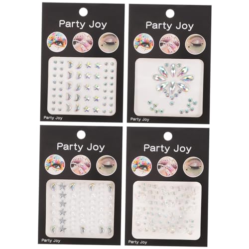 WOONEKY Nagelkunst-zubehör Augenbrauen-aufkleber Gesichts-edelstein-aufkleber Augen-edelsteine Modische Aufkleber Für Partys Und Hochzeiten von WOONEKY