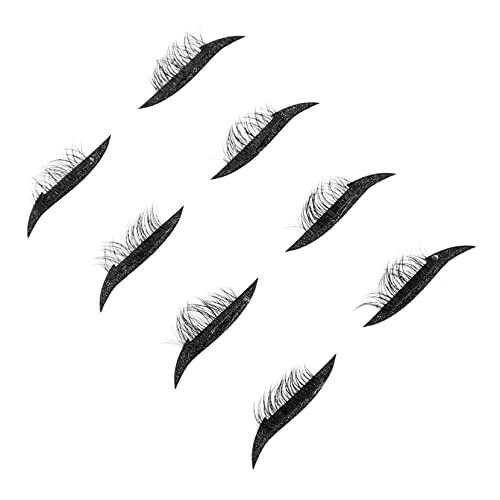 WOONEKY 4paare Glitzernde Schwarze Eyeliner Aufkleber Für Dichte Wimpern Selbstklebende Augen Make-up Sticker Einfach Anzuwenden Und Schmerzlos Abziehbar Für Partys Und Besondere von WOONEKY