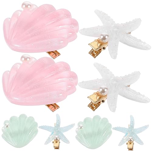 WOONEKY 4-teilige Muschel-haarnadel Für Mädchen Baby-haarschmuck Für Mädchen Glückshaarspangen Dekorativer Haarschmuck Für Haarschmuck Für von WOONEKY