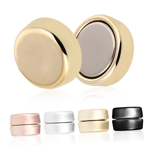 WOONEKY 4 Paare Magnetische Hijab Pins Hijab Accessoires aus Langlebiger Farbige Magnetische Schalknöpfe für Damen Schadenfreie Halterung für Partys Hochzeiten und Alltag von WOONEKY