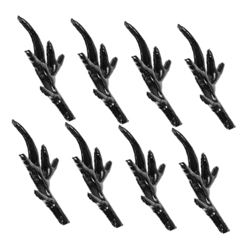 WOONEKY 4 Paare Schwarze Kunststoff Hirschgeweih Haarreifen Leichtes DIY Stirnband Zubehör Verstellbar Geweih für Cosplay Weihnachtsdeko und Bastelideen von WOONEKY