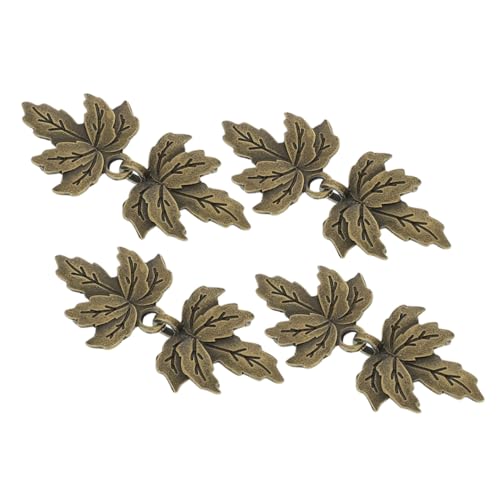 WOONEKY 4 Paare Vintage Ahornblatt Cardigan Clips Retro Kragen Cloak Broschen Praktische Clipse für Damen Langlebiger Legierung Einfach Anzubringen Entfernen von WOONEKY
