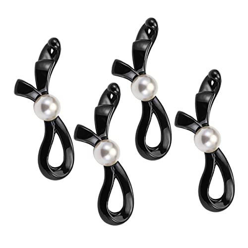 WOONEKY 4stücke Teilige Perlen-haarspange Banane-haarspangen Haarzubehör Für Damen Und Mädchen Langlebig Und Wiederverwendbar Für Langzeitgebrauch Einfach Und Bequem Zu Verwenden von WOONEKY