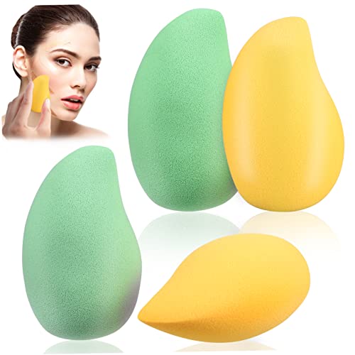 WOONEKY 4stücke Teiliges Mango-förmiger Make-up Schwämme Für Flüssig Und Puder-make-up Hautfreundlich Einfach Zu Reinigen Für Foundation Und Concealer Für Frauen von WOONEKY