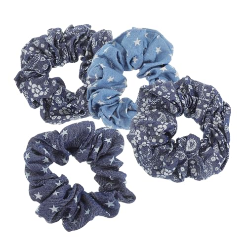 WOONEKY 4stücke Elastische Haarbänder Haargummis Und Dehnbare Haarseile Für Mädchen Und Frauen Modische Pferdeschwanzhalter Haarseile Und Haar-accessoires Für Alltag von WOONEKY