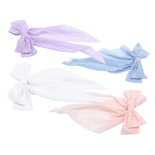 WOONEKY 4stücke Große Haarschleifen Clip Damen Haarband Bögen Frühling Barrettes Kopfbekleidung Für Party Alltag Reisen von WOONEKY