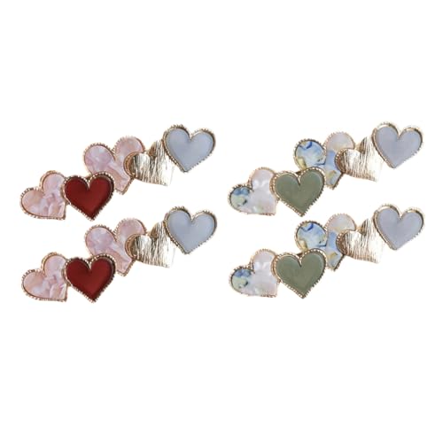 WOONEKY 4stücke Herz Haarschmuck Clips Süße Duckbill Haarklammern Für Damen Für Tägliche Styles Und Besondere Anlässe Frischen Farben von WOONEKY