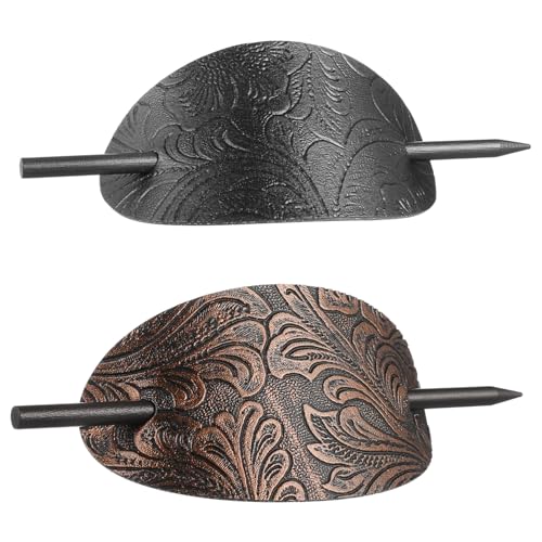 WOONEKY 4stücke Retro Haarnadeln Einfache Haarstäbe Für Hochsteckfrisuren Ovaler Haarschmuck Für Damen Antikbronze von WOONEKY