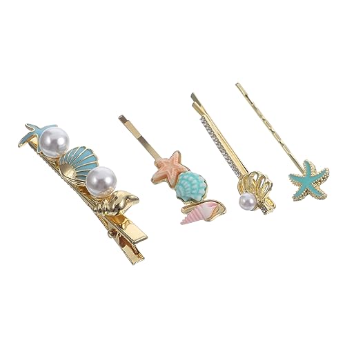 WOONEKY Top-clip Für Haar Damen Clip 4 Stück Muschel Haarnadeln Bobby Pin Haarspange Clip Haarschmuck Für Mädchen Frauen Dekorative Haarspangen Metall Haarspange von WOONEKY