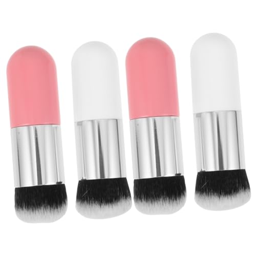 WOONEKY 4 Stück Make Up Pinsel Foundation Pinsel Rougepinsel Foundation Kosmetikpinsel Make Up Pinsel Gesichts Make Up Pinsel Foundation Make Up Pinsel Eyeliner Pinsel Gesichts von WOONEKY