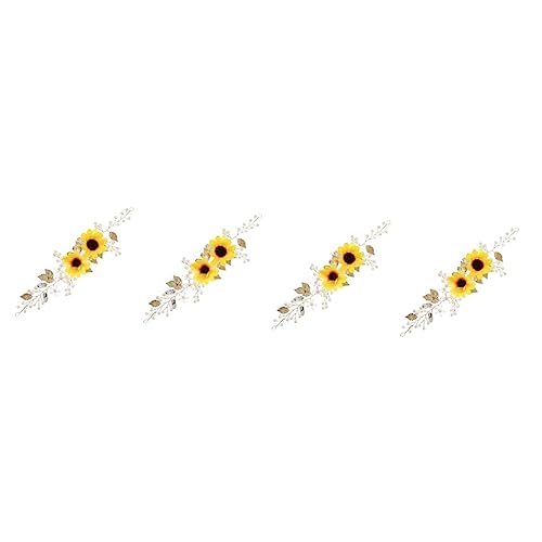 WOONEKY 4stücke Blumen-haarschmuck Mit Zirkon Handgefertigtes Stirnband Für Hochzeiten Und Feste Eleganter Kopfschmuck Für Frauen Und Mädchen Für Braut Und Brautjungfern von WOONEKY