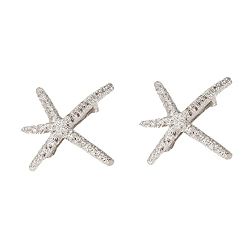 WOONEKY 4stücke Metall Haarnadeln Mit Seestern-motiv Haarschmuck Für Damen Stern-haarnadeln Für Hochzeit Party Alltag Zarte Haarspangen Aus Metall von WOONEKY