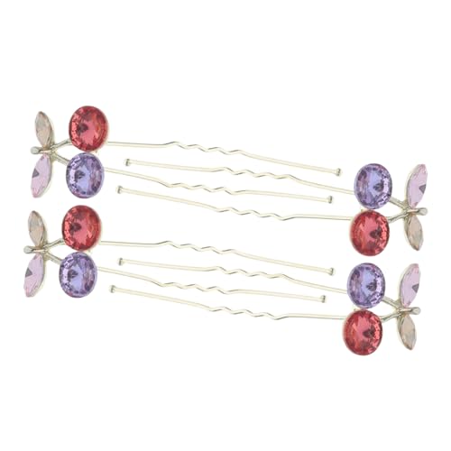 WOONEKY 4 Stück Teiliges Haarnadeln für Damen mit Funkelnden Strasssteinen Eleganter Brautschmuck für Hochzeit und Brautjungfern Vintage Haarklammern Langlebig und Glänzend für Besondere von WOONEKY