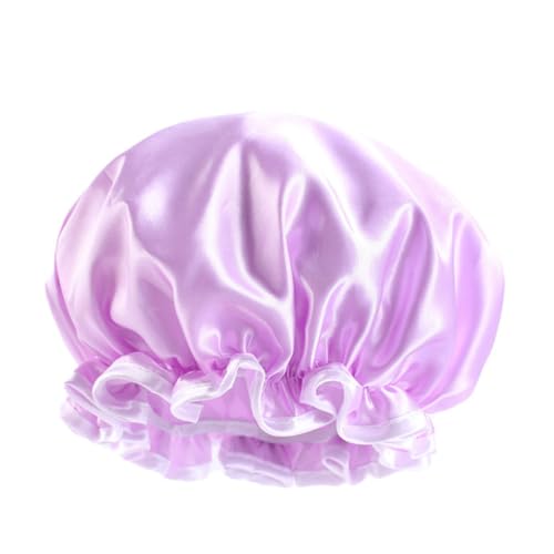 WOONEKY Duschhaube Mit Gummiband 4er-pack Weiche Badehaube Für Damen Und Herren Doppellagig Dicke Haarhaube von WOONEKY