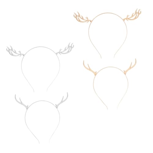 WOONEKY 4pcs Weihnachten Haar Clips Geweih Headwear Legierung Kopfschmuck Weihnachten Kopfschmuck Decor Haar Zubehör von WOONEKY