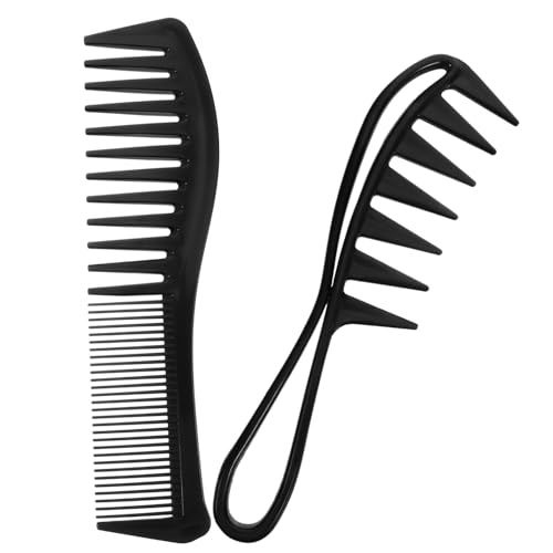 WOONEKY 4-teiliges Styling-kämme-set Mit Breiten Zähnen Friseurkamm-set Für Männer Und Frauen Kunststoff Friseurkamm- von WOONEKY