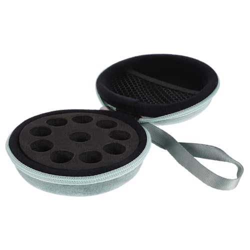 WOONEKY 4-teiliger Organizer Runde Parfümflaschentasche Tragbares Nagellacketui Aufbewahrungstasche Mit Großer Kapazität Glattes Reißverschluss-Design von WOONEKY