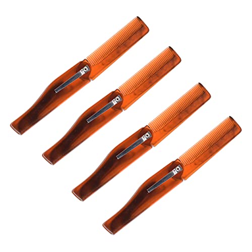 WOONEKY 4stücke Teiliges Faltbares Haarkamm Herren Hochwertiger Haarschneidekamm Aus Kunststoff Für Haarstyling Bartpflege Und Friseure Langlebig Und Geruchlos Für Nasses Und Trockenes von WOONEKY