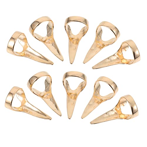 WOONEKY 40 Stk Ringspender Haarzubehör Haarschneidewerkzeug Haarstyling-ring Haarstyling-accessoires Haarauswahlringe Nail-art-stollen Ring Haar Trenner Haartrennring Legierung Golden von WOONEKY