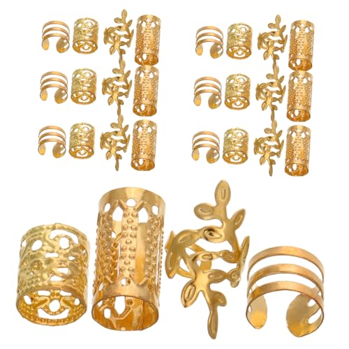 WOONEKY 40stücke Hohl Haar Ringe Für Zöpfe Frauen Haar Schmuck Hohl Metall Haarschmuck Für Dreadlock Extensions Für Partys Hochzeiten von WOONEKY
