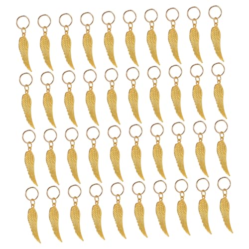 WOONEKY 40stücke Dekorative Dreadlock Ring Haarschmuck Anhänger Haar Ornament Flecht Ring Für Zöpfe Legierung Material von WOONEKY