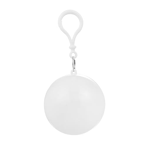 WOONEKY 4stücke Einweg Regenponcho Kugel Unisex Tragbar Für Outdoor-aktivitäten Praktischer Regenmantel Mit Schlüsselanhänger Weiß Gelb Rot Grün von WOONEKY