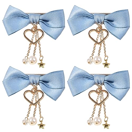 WOONEKY 4 Stück Haarschleifenclips für Mädchen Süße Haarnadeln mit Schleifen für Geburtstagsfeiern Feste und Feiertage Bunte Haarspangen für Kinder für Verschiedene Outfits und Anlässe von WOONEKY