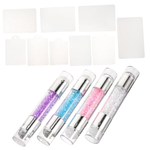 WOONEKY 4sätze Maniküre-stempel Doppel-ended Nail Art-siegel Diy-maniküre-werkzeug Mit Schaber Für Salon Nagelkunst von WOONEKY