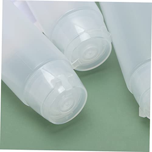 WOONEKY 4stücke Leere Weiße Kunststoff-squeeze-flaschen Nachfüllbare Kosmetik-röhrenbehälter Für Gesichtswasser Shampoo Duschgel Lotion Und Handcreme Tragbar Und Leicht von WOONEKY