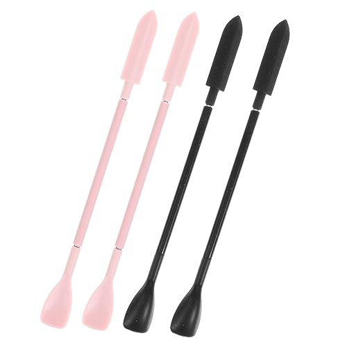 WOONEKY 4stücke Mini Silikon Löffel Kosmetische Spatel Hautpflege Werkzeug Make-up Schönheit Schaber Glasspatel Wachs Spatel von WOONEKY