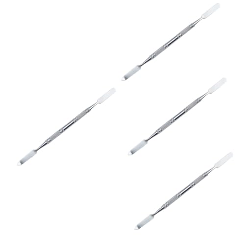 WOONEKY 4stücke Mischwerkzeug Für Kosmetik Farbmodulation Bar Leicht Zu Reinigen Für Foundation Concealer Und Lidschatten Professionelles Make-up Mixing Tool Silber von WOONEKY