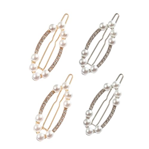 WOONEKY 4stücke Perlen Haarspange Mit Strass Haarclips Für Damen Für Geburtstagsfeiern Hochzeiten Und Festivals Perlen Haarnadeln von WOONEKY