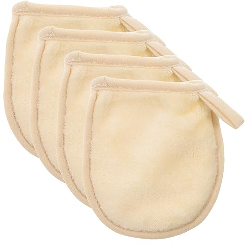 WOONEKY 4stücke Reinigungshandschuhe Für Gesicht Make-up Entferner Schwamm Kosmetik Puder Zubehör Waschbar Wiederverwendbar Hautpflege Gesichtsreinigungshandschuhe von WOONEKY