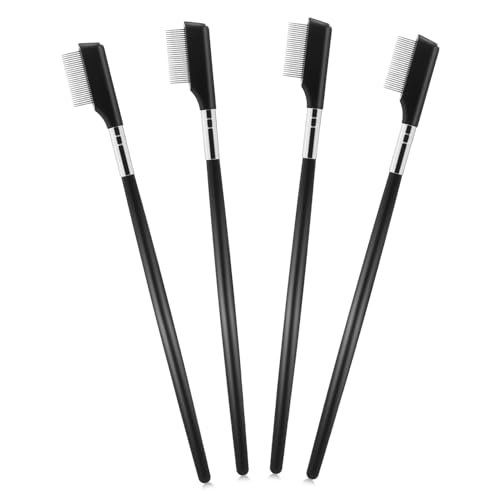 WOONEKY 4stücke Teiliges Edelstahl Wimpernkamm Und Separator Für Präzises Wimpern-make-up Langlebiges Design Für Gleichmäßige Mascara-anwendung Und Wimperntrennung Für Eyelash von WOONEKY