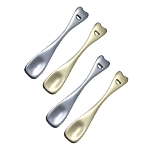 WOONEKY 4stücke Teiliges Metall Kosmetikspatel Hochwertige Löffel Für Gesichtscreme Und Masken Für Zuhause Und Kosmetikstudios Beauty-werkzeug Gold Und Silber WOONEKY 4stücke Teiliges Metall Kosmetikspatel Hochwertige Löffel Für Gesichtscreme Und Masken Für Zuhause Und Kosmetikstudios Beauty-werkzeug Gold Und Silber von WOONEKY