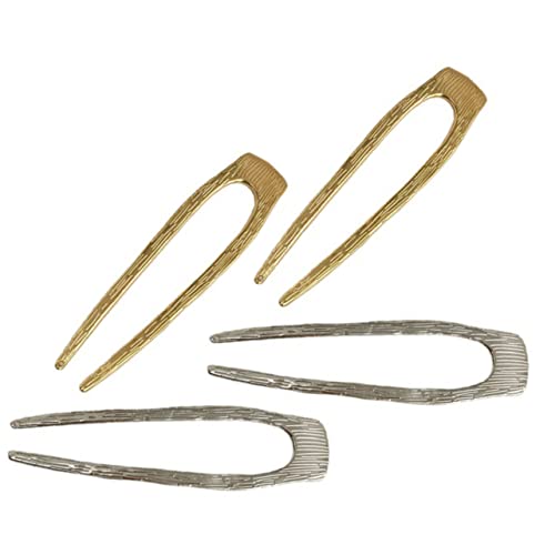 WOONEKY 4stücke u Förmige Haarnadeln Aus Metall Französische Haarnadeln Für Frauen Haarstäbe Haarschmuck Für Dutts Und Langes Haar von WOONEKY